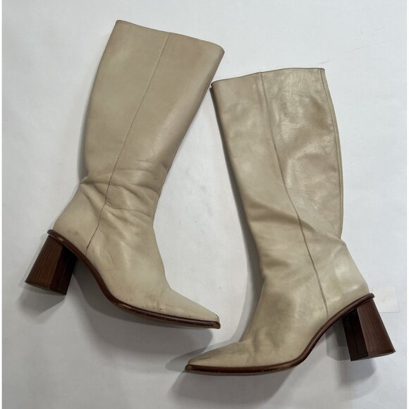 Alohas East Boots in Ivory Leather - Picture 9 of 12